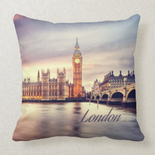 London England Big Ben Throw Pillow
