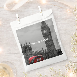 London England Big Ben Vintage Black and white Fav Favor Bag