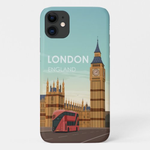 London England Big Ben Vintage Travel Case_Mate iP iPhone 11 Case