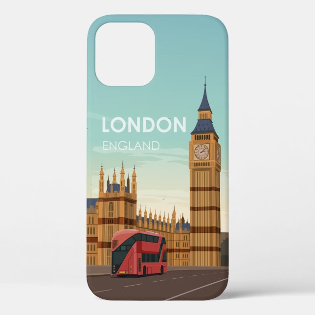 London England Big Ben Vintage Travel Case-Mate iP iPhone Case (Back)