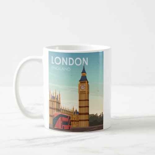 London England Big Ben Vintage Travel Coffee Mug