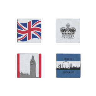 London, England British Theme Magnets Set