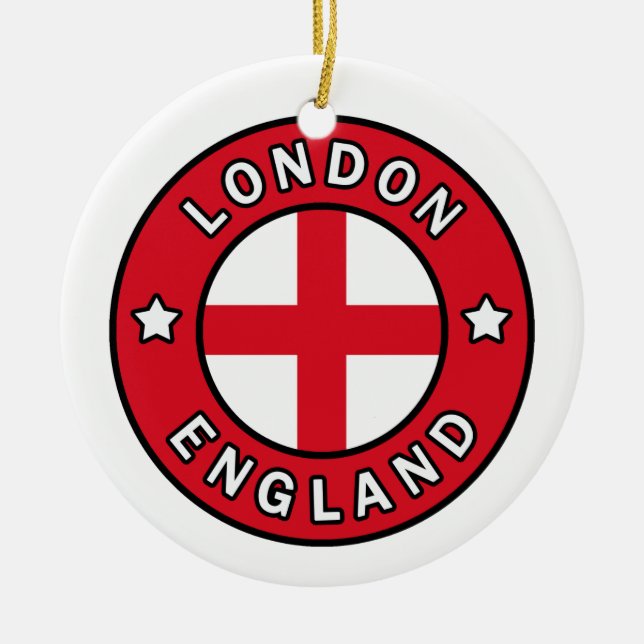London England Ceramic Ornament (Front)