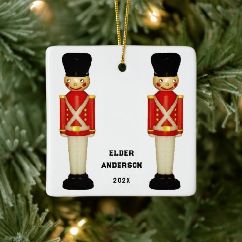 London England Christmas Photo Ceramic Ornament