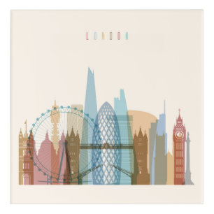 London, England   City Skyline Acrylic Print