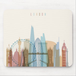 London, England   City Skyline Mouse Pad