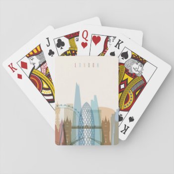 London  England | City Skyline Playing Cards by adventurebeginsnow at Zazzle