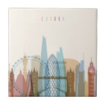 London, England | City Skyline Tile<br><div class="desc">London skyline detailed silhouette. | © and ® Bigstock® - All Rights Reserved.</div>