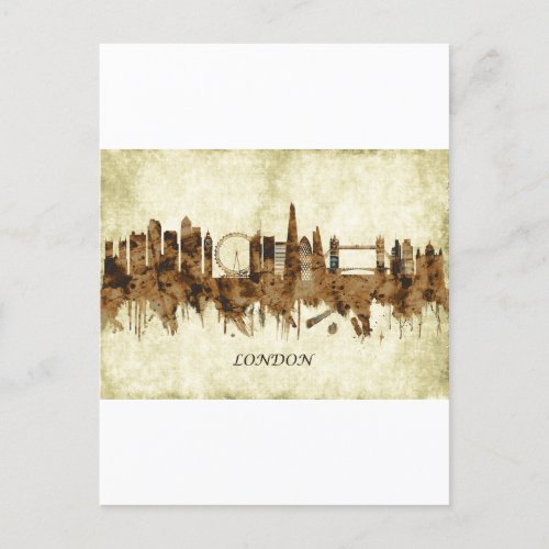 London England Cityscape Holiday Postcard