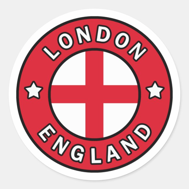 London England Classic Round Sticker (Front)