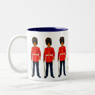 London, England Crown & Yeomen Warders Two-Tone Coffee Mug