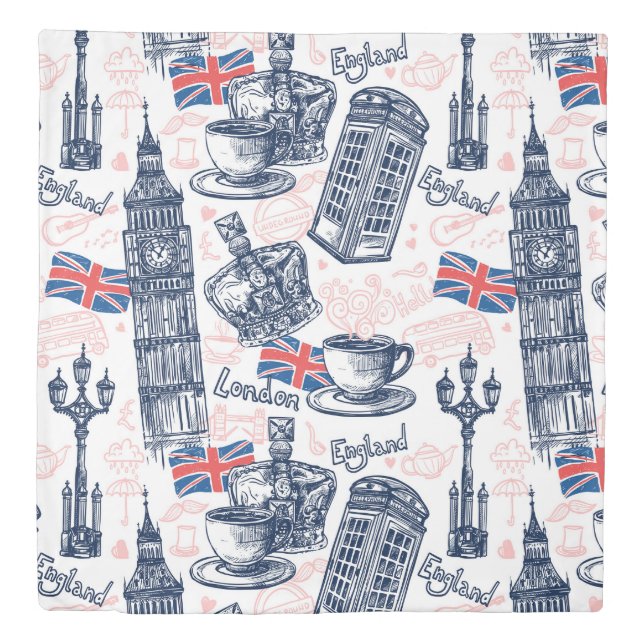 London, England Duvet Cover (Front)