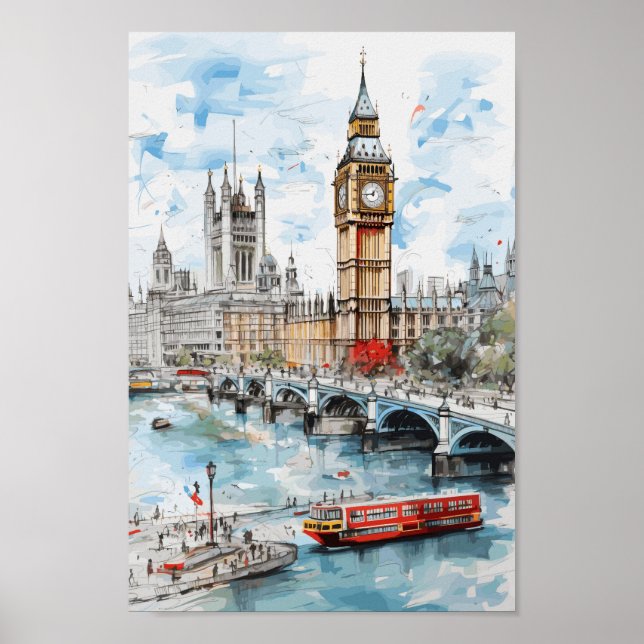 London England Famous Travel Place Poster (Front)