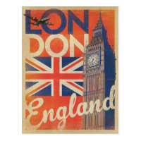 London, England - Flag Postcard