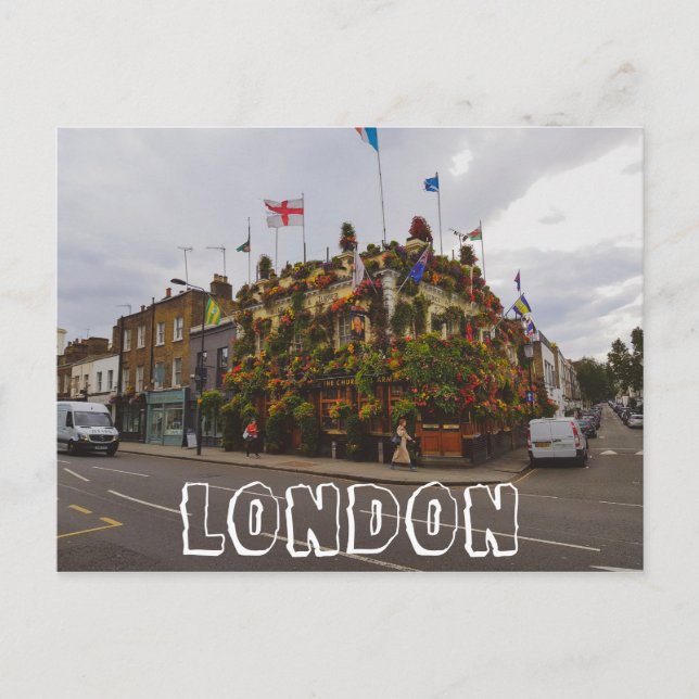 London England Great Britain Churchill Arms Postcard (Front)