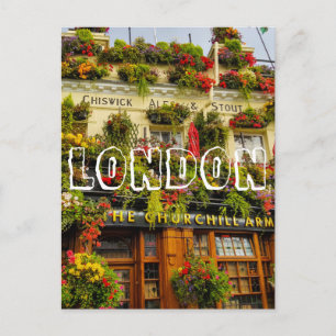 London England Great Britain Churchill Arms Postcard