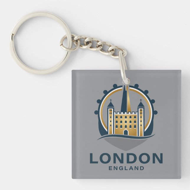 London England Great Britain Keychain (Front)