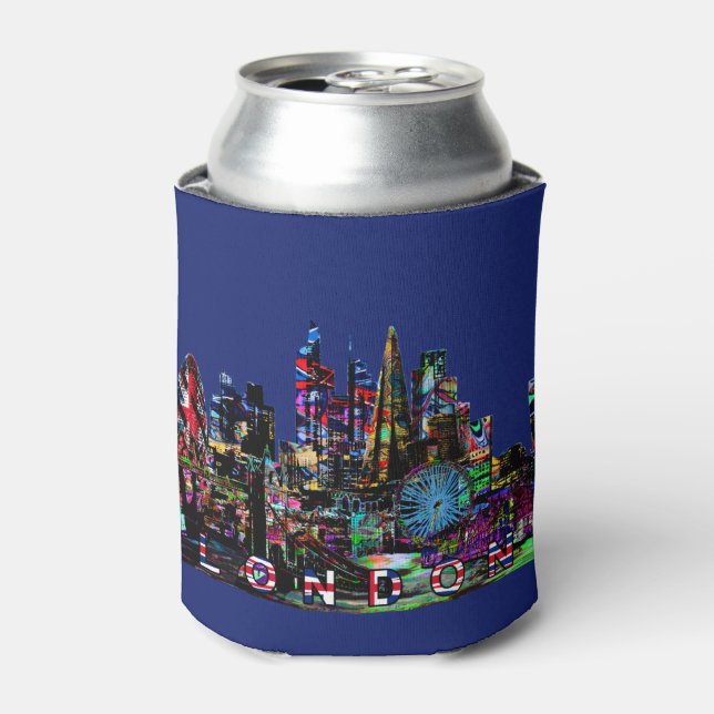 London, England in graffiti Can Cooler (Can Front)