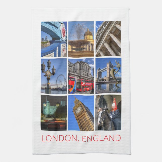 London, England Kitchen Towel (Vertical)