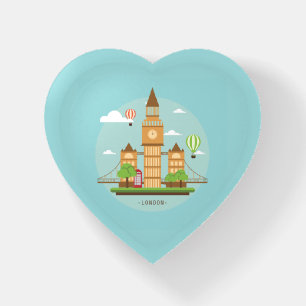 London England Landmarks Throw Paper Weight