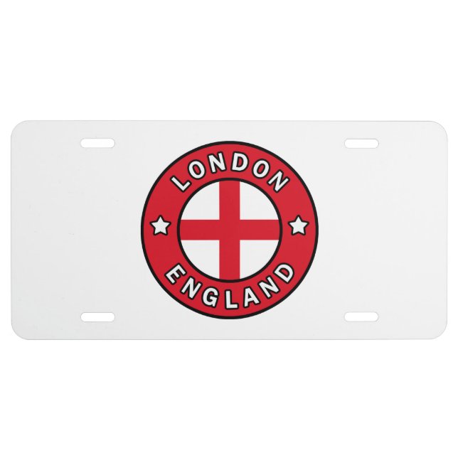London England License Plate (Front)