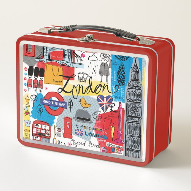 London, England Metal Lunch Box (Front)