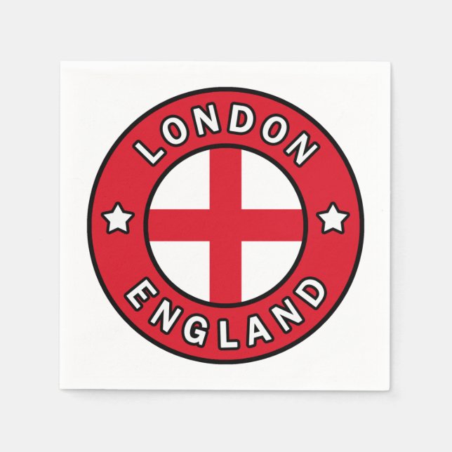 London England Napkins (Front)