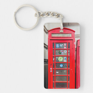 London England Phone Box Photo Keychain