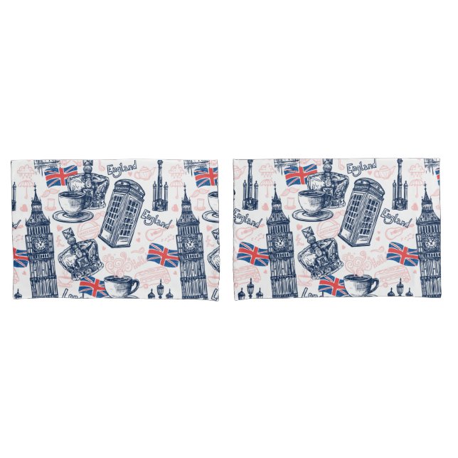 London, England Pillow Case (Front-Set)