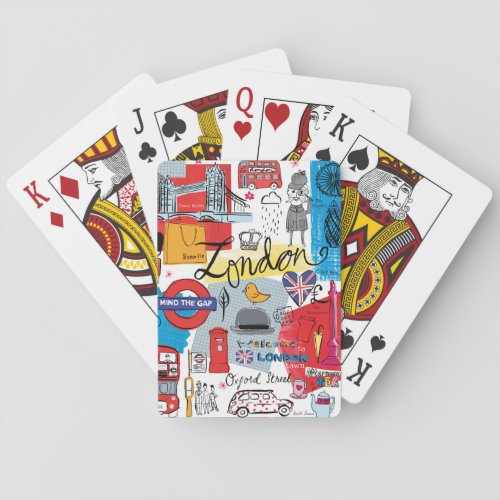 London England Playing Cards