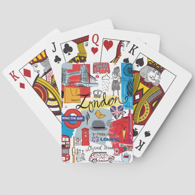 London, England Poker Cards (Back)