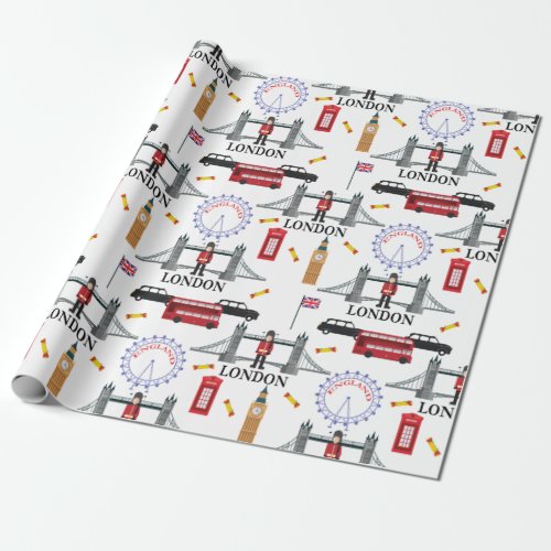 London England Queens Guard English Pattern Wrappi Wrapping Paper