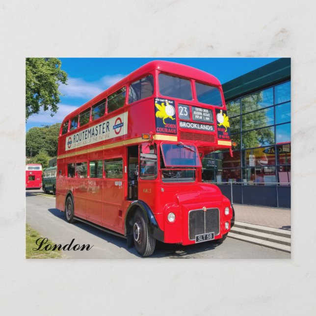 London England Red Bus  Postcard (Front)