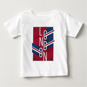 London, England   Retro Illustrated Typography Baby T-Shirt