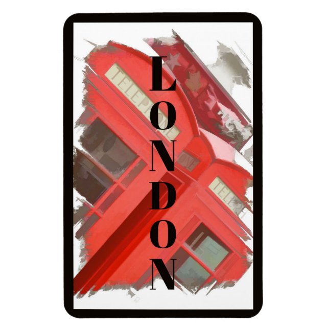 London England Retro Red Phone Booth Magnet (Vertical)