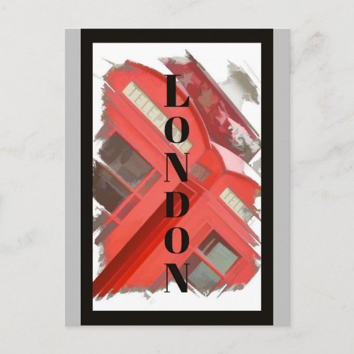 London England Retro Red Phone Booth Postcard