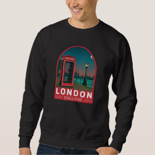 London England Retro Travel Art Vintage Sweatshirt
