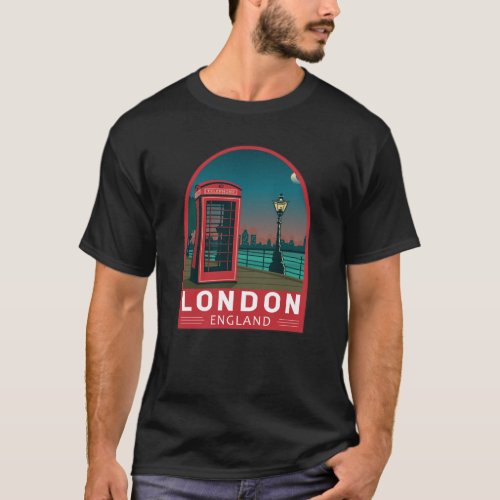 London England Retro Travel Art Vintage  T_Shirt