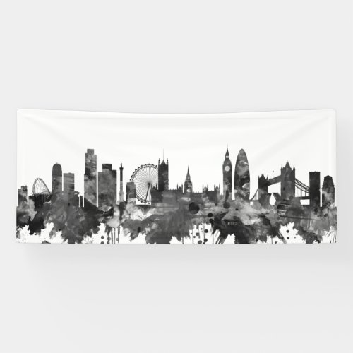 London England Skyline BW Banner