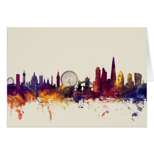 London England Skyline Cards (Front Horizontal)