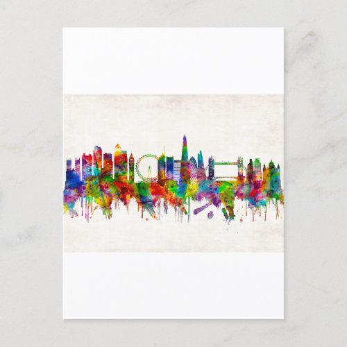 London England Skyline Holiday Postcard