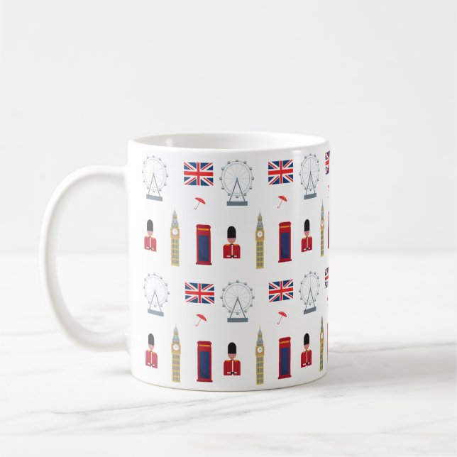 London England Skyline Icon Coffee Mug (Left)