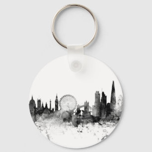 London England Skyline Keychain