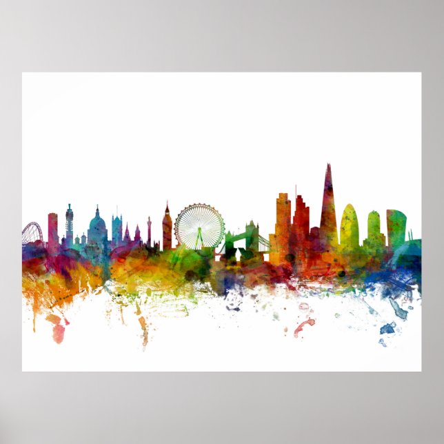 London England Skyline Poster (Front)