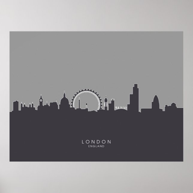 London England Skyline Poster (Front)