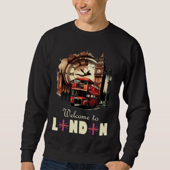 London England Souvenir Tourist For Men Women Kids Sweatshirt (Front)