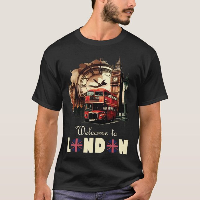 London England Souvenir Tourist For Men Women Kids T-Shirt (Front)