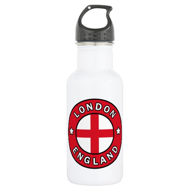 London England Stainless Steel Water Bottle (Front)