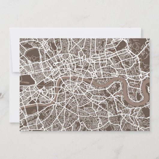 London England Street Map Art (Front)