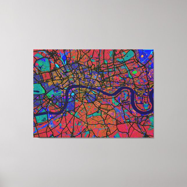 London England Street Map Canvas Print (Front)